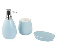 H&H Set 3 Pezzi In Ceramica Azzurro