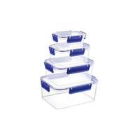 H&H Set 4 Contenitori Easymix Rettangolari Blu