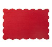 H&H Set 4 Tovagliette Sagomate In Cotone E Lino Rosso Cm 45X30