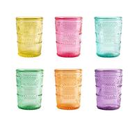 H&H Set 6 Bicchieri Assortiti Paloma In Vetro Cl 32