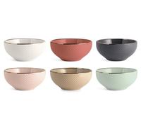 H&H set 6 bowl colazione Dots in colori assortiti cc 670