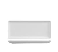 H&H Set 6 Piatti Rettangolari Pearl Bianco Cm15X35