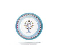 H&H Set De 6 Platos De Fruta Gipsy En Melamina Decorada De 22 Cm