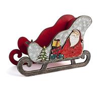 H&h Trineo de madera decoración Navidad 22 x 10 x 15 cm