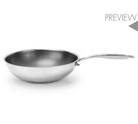 H&H Wok Evolution De Aluminio Con 2 Capas De Acero Inoxidable, Recubrimiento