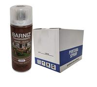 H HANSEL HOME Barniz Satinado Pintura Spray Multicolor 400 Ml - Pack de 12 Unidades