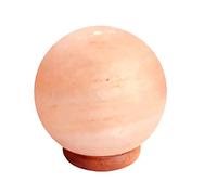 H HANSEL HOME Lámpara de Sal del Himalaya Natural Esfera Grande 3-5 Kg + 1 Bombilla de Led de Repuesto Enchufe Europeo
