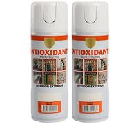 H HANSEL HOME Pintura Spray Antioxidante Blanco Liso 400 Ml - Pack de 2 Unidades