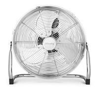 H.Koenig JOE32 Ventilador Diseño en Metal Cromado, Potencia 100 W, 3 Velocidades, 3 Aspas, Diámetro 45 cm, 62.32 dB, Regulador de inclinación, Pies Antideslizantes