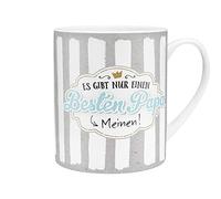 H:) PPY life 45761 - Taza XL (porcelana, 60 iseño con texto "Bester Papa", con embalaje de regalo, color azul