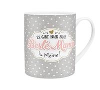 H:) PPY life 45762 - Taza XL (porcelana, 60 iseño con texto "Bester Papa", con embalaje de regalo, color gris