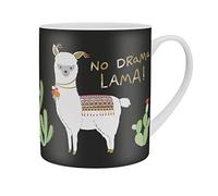 H:) PPY life 46233 - Taza de porcelana (60 iseño de texto en inglés "No Drama Lama"