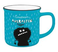 H:PPY life 74523 - Taza de porcelana con texto en alemán "Ausrasten", 55 on cinta de regalo, regalo para novio, novia