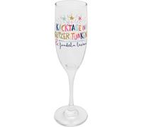 H:PPY life 74727 - Copa de champán impresa (22,3 cm, 20 n caja de regalo), diseño con texto "Secco"