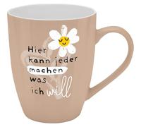 H:)PPY life Taza con diseño Hier kann jeder machen was ich will, con precintole
