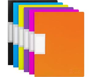 H&S Set de Carpetas con Fundas de Plastico - 6x Carpeta A4 de Colores con 30 Bolsillos de Plástico Extraíbles cada una - Archivador para Escuela Universidad Casa u Oficina