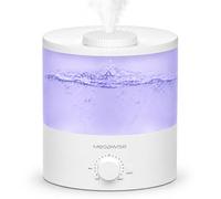 H1-XIT Humidificador de niebla fría con diseño de recarga superior, capacidad de 2 litros, salida de niebla alta, sin fugas y luz nocturna de 7 colores