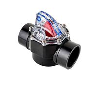 H2 Flow Controls FV-C Control FlowVis 5.1 x 6.3 cm Medidor de flujo completo de piscina y válvula de retención, color negro