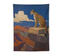 H3B8U2Y5 Arte en bloques de Cougar Canyon Tapiz de Pared, Residencia