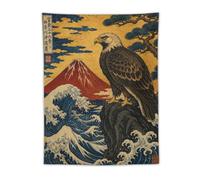 H3B8U2Y5 Bloque de madera del Monte Fuji del Águila Tapiz de Pared