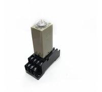 H3Y-4 0-1S 5S 10S 30S 60S 3,0 M 5M 10M 30M temporizador de retardo de encendido DPDT 14 pines DC12V -AC220V con Base 5A 1 Juego(AC220V,0-5M)