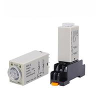 H3Y-4 botón giratorio de retardo de encendido 1S/5S/10S/30S/60S/3M/5M/10M/30M temporizador relé de tiempo AC/DC 12V 14 pines con Base PYF14A(AC 380V,0-30 Minute)