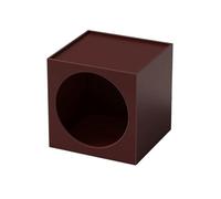 H8Q4D7N5G9 Estantería Mesa Auxiliar Cuadrada for sofá, Mueble de Almacenamiento Creativo, Estilo Vintage, pequeño, Cuadrado, Rojo