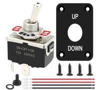 HAAMNING7 Interruptor de palanca de polaridad inversa momentáneo 12 V 30 A DPDT de 4 pines, 3 posiciones, encendido/apagado/encendido, conector de alimentación, interruptor basculante
