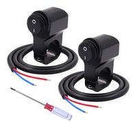 HAAMNING7 Interruptor para manillar de motocicleta, interruptor de palanca para luces de motocicleta de 12 V, interruptor ON-OFF impermeable, apto para manillares de 22 mm (paquete de 2)
