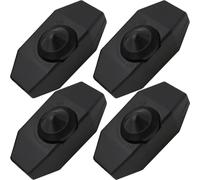 HAAMNING7 LED Strip Lights Dimmer Switch, Interruptor Rotativo para 1-60 Watt Continuously Dimmable/Dimmable 220V LED Lamps (4 Pack, Negro)