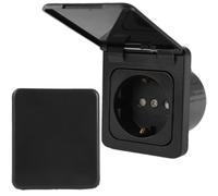 HABA C-Line Presto Inprojal CBE - Toma de corriente Schuko + tapa abatible + isotérmico (220/230 V), color negro