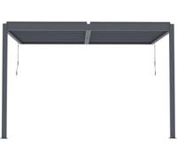 Habitat et Jardin Pérgola bioclimática adosada Windsor con led - 3 x 4 m - Antracita