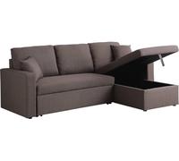 Habitat y Jardin - Sofá esquinero convertible "Alain" - 3 plazas - Topo Brown