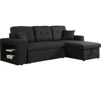 Habitat et Jardin Sofá esquinero Convertible/Reversible Axel - Negro