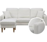Habitat et Jardin Sofá esquinero de Tela Reversible Gabby - 3 plazas - Blanco