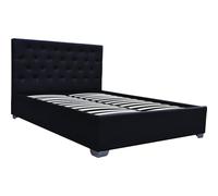 Habitat y Jardin - Cama doble con cofre "Tino" 140 × 190 cm - Negro