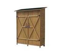 Habitat y Jardin - Caseta cobertizo para jardín "Espacio" - 140 x 49 x 162 cm - Marron
