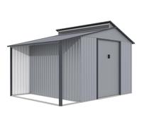 Caseta De Metal Con Pergola "madras" - 9.12 M² - Gris