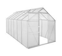 Habitat y Jardin - Invernadero de policarbonato "Basilic" - 7,03 m² - Gris