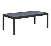 Mesa De Jardín Extensible De Aluminio "lagos" - 200/320 X 105 X 76 Cm - Negra