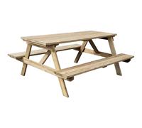 Habitat y Jardin - Mesa de picnic para adultos "Gardenia" - 180 x 150 x 75 cm - 6/8 personas