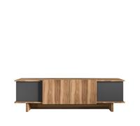 Habitat y Jardin - Mueble para televisión de madera 180 x 33 x 50 cm - Antracita