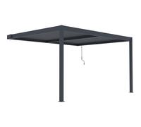 Habitat y Jardin - Pérgola adosada de aluminio "Windsor" - Gris antracita - 3 x 4 m Gray