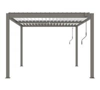 Habitat y Jardin - Pérgola bioclimática - 3 x 4 m - Gris topo Gray