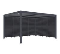 Habitat y Jardin - Pérgola bioclimática con 7 lamas de aluminio - 3 x 4 m - Gris Gray