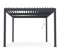 Habitat y Jardin - Pérgola bioclimática de aluminio - 3 x 4 m - Antracita Gray