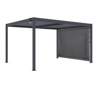 Habitat y Jardin - Pérgola bioclimática "Windsor" con toldo de aluminio - 3 x 4 m - Gris Gray