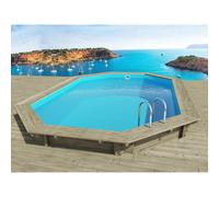 Habitat y Jardin - Piscina de madera "Miami 130" - 4,86 x 3,36 x 1,30 m