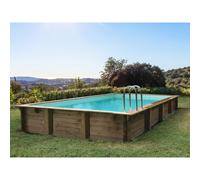 Habitat y Jardin - Piscina rectangular de madera "Sunrise" - 8.20 x 5.20 x 1.44 m