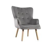 Habitat y Jardin - Sillón estilo escandinavo "Odense" - 73 x 81 x 92.5 cm - Gris